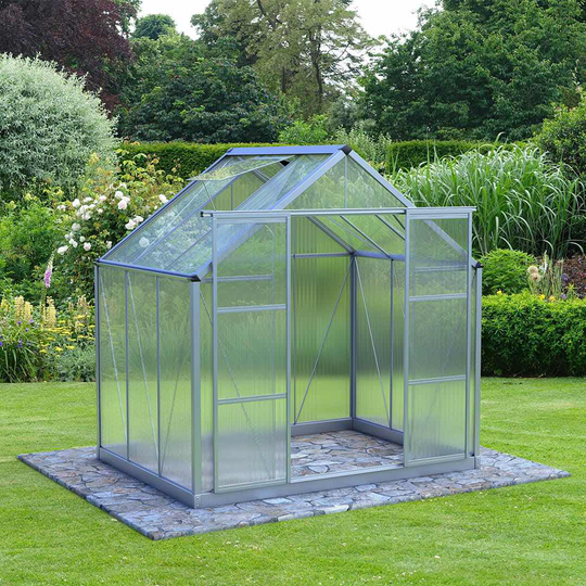 Växthus Infloria 4.7m2 Kanalplast Silver