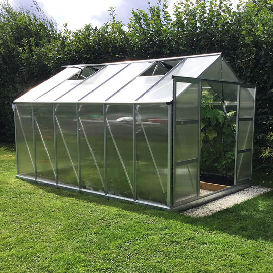 Växthus Infloria 9.3m2 Kanalplast Silver