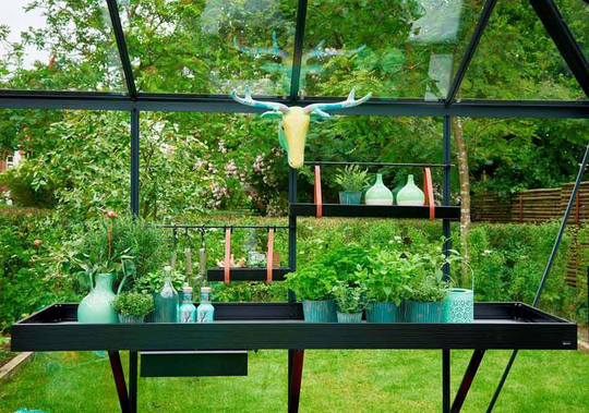 Juliana Hylla Flyttbar Växthus 1 Sektion Svart