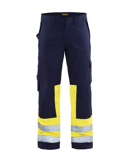 Blåkläder Byxa Multinorm Marinblå/Varselgul