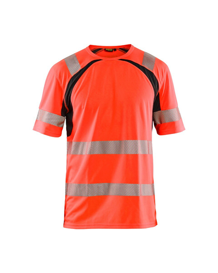 Blåkläder Uv-Skyddad Varsel-T-Shirt Varselröd/svart