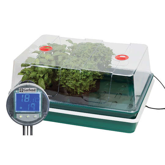 Minidrivhus med ställbar termostat 50W