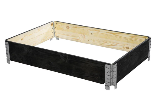Tammer Brands Pallkrage Trä Svart 120x80 cm