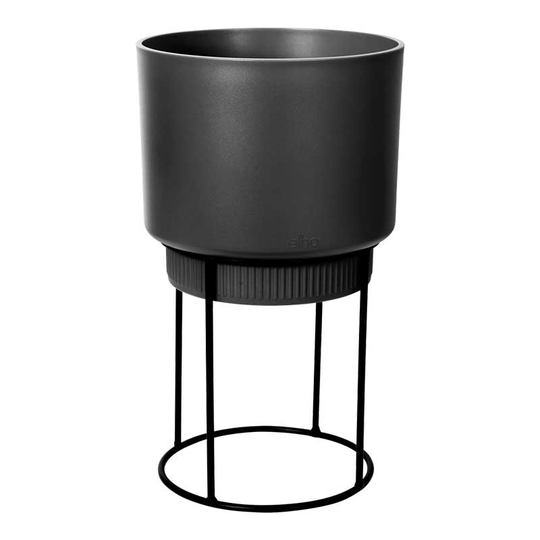 Kruka Studio med ställning 22 cm, svart