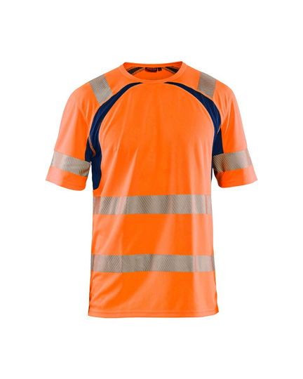 Blåkläder Uv-Skyddad Varsel-T-Shirt Varselorange/Marinbl