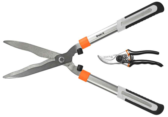Green-it Häcksax med Vågiga Skär och Sekatör med Softgrip