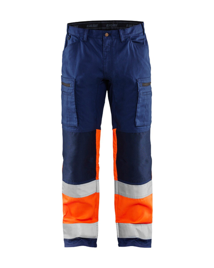 Blåkläder Varselbyxa Med Stretch Marinblå/Varselorang