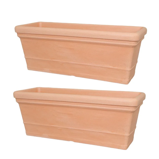 VK Vividi Kruka 2-set Plast Rektangulär Terracotta