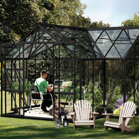 Vitavia Växthus Sirius 13000 Svart m sockel