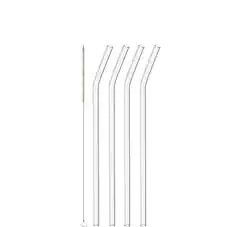 Leonardo Sugrör Knik Glas 23cm 4-pack inkl. Borste