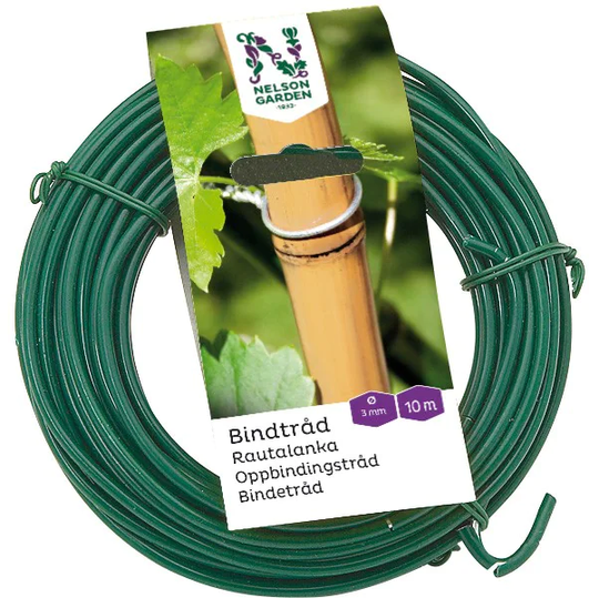 Nelson Garden Bindtråd Stål/Plast Grön Ø3mm 10m