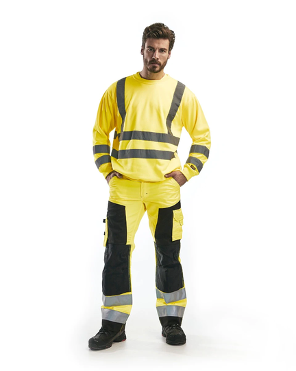 Blåkläder Varselbyxa Utan Spikfickor Varselgul/Svart