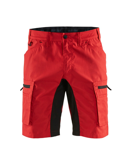 Blåkläder Serviceshorts Med Stretch Röd/Svart