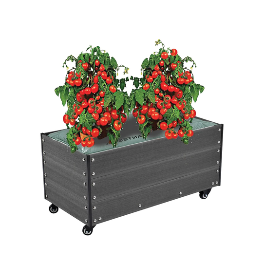 HORTUS Planteringslåda Med Hjul Komposit 36X50X90 cm