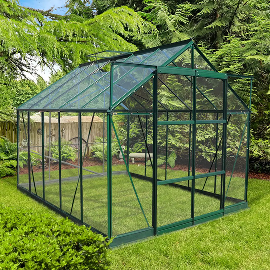 Växthus Infloria 7.4m2 Härdat Glas Grön Aluminium
