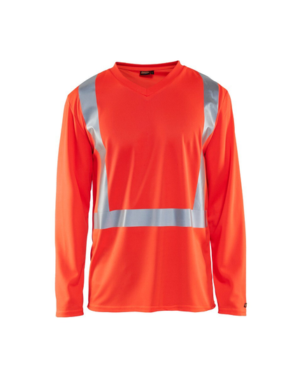 Blåkläder Uv-Skyddad Varsel-T-Shirt Med Lång Ärm Varselröd 3383