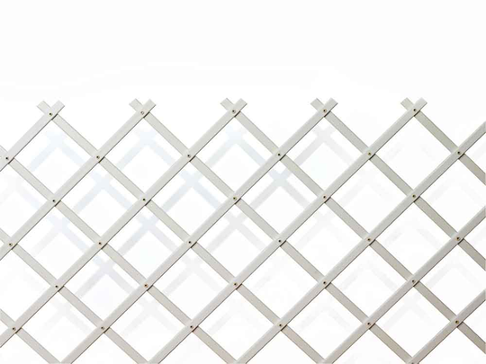 Nelson Garden Plastspaljé solfjäder vit 100x145cm
