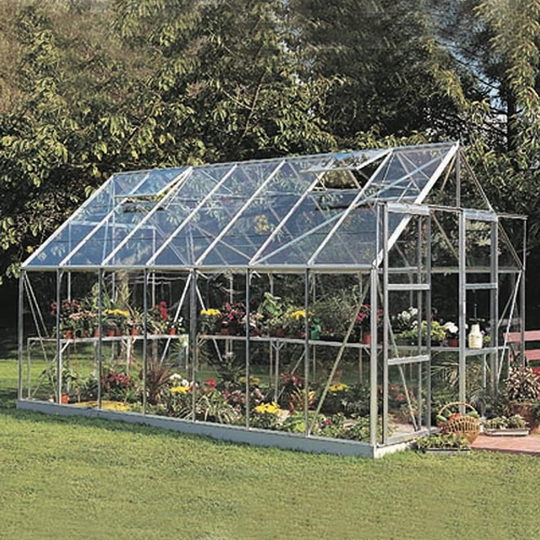 Halls Växthus Magnum 148 11,5 kvm Härdat Glas Obehandlad