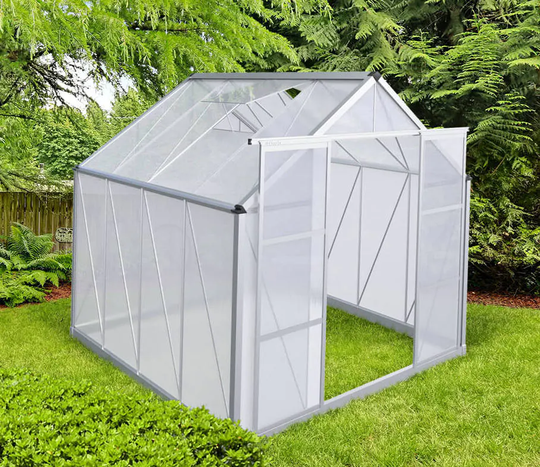 Växthus Infloria 6.25m2 Kanalplast Silver