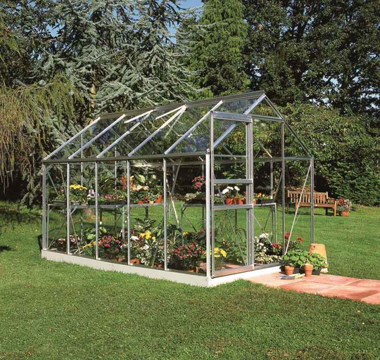 Halls Växthus Popular 106 m/3 mm Härdat Glas 6,2m² Alu