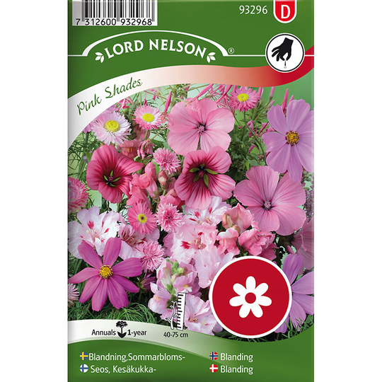 Sommarblommor, mix, rosa