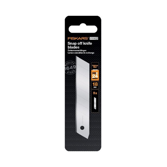 Fiskars CarbonMax™ blad brytbladskniv 18mm 5-p