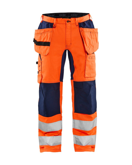 Blåkläder Varselbyxa Med Stretch Varselorang/Marinblå