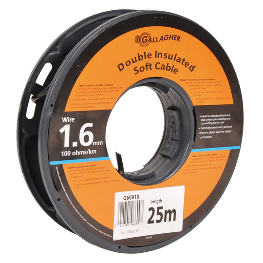 Gallagher Matarledning 1,6 mm 25 m 100 Ohm/km