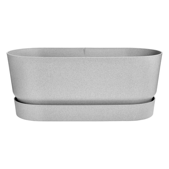 Elho Kruka Greenville Terrace Trough 60 cm Hjul Grå