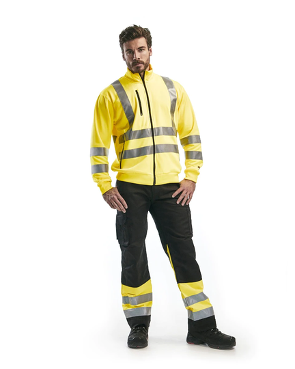 Blåkläder Varselbyxa Utan Spikfickor Svart/Varselgul