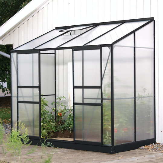 Vitavia Väggväxthus Ida 3,3 kvm Svart Polykarbonat