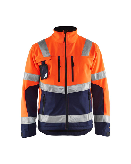 Blåkläder Varseljacka Softshell Varselorange/Marinbl 4900