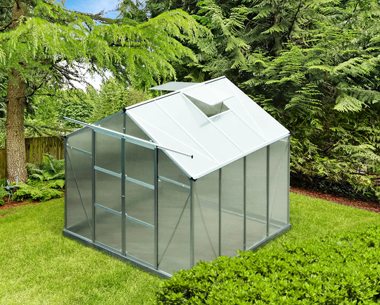 Växthus Infloria 5.95m2 Kanalplast Silver