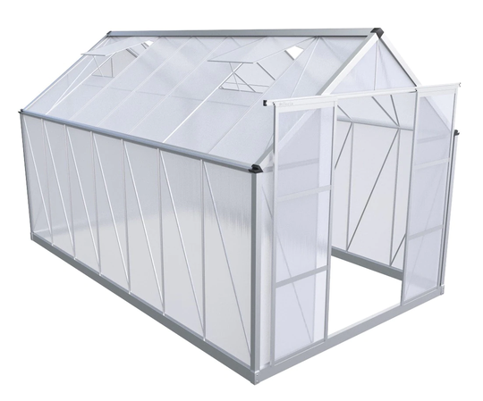 Växthus Infloria 10.8m2 Kanalplast Silver