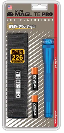 Maglite Ficklampa Mini PRO LED Blå Med Hölster