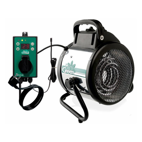 Bio Green Värmefläkt Palma Växthus Digital Termostat