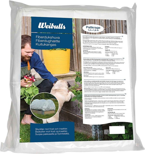 Weibulls Fiberdukshuva Pallkrage (1,2x1,80m) Vit
