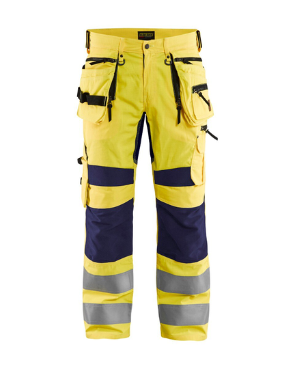 Blåkläder Varselbyxa Med Stretch Varselgul/Marinblå 1995