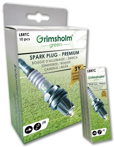 Grimsholm Green Tändstift L8RTC (motorsåg/trimmer resistor) 10 st