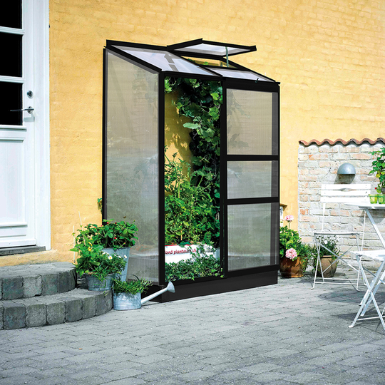 Altan 2 sektioner Glas, svart