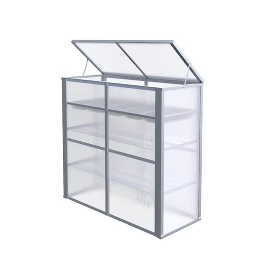 Miniväxthus Infloria 130x38x140 cm Kanalplast Silver