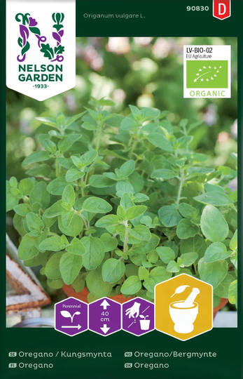 Nelson Garden Oregano Kungsmynta Organic