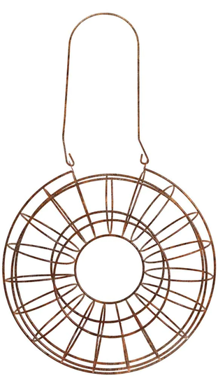 Nelson Garden Fågelmatare Talgboll Circle rost Ø24cm