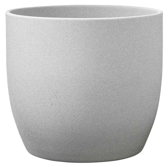 Soendgen Keramik Kruka Basel Stone 21x20cm Ljusgrå