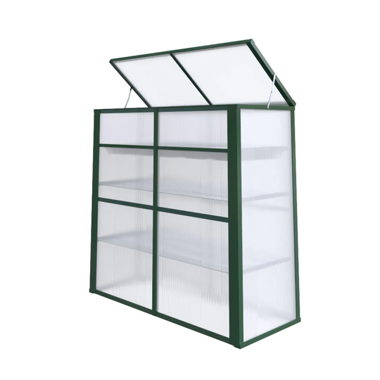 Miniväxthus Infloria 130x38x140 cm Kanalplast Grön