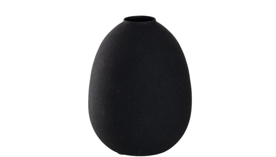 Leonardo Vas 16 cm Metall Svart