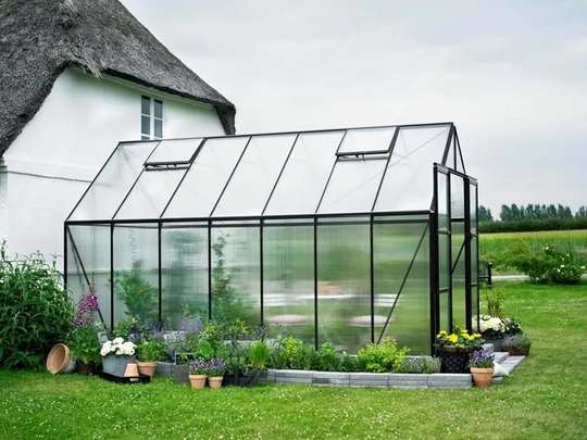 Halls Växthus Magnum 148 m/6 mm Poly 11,5m² Svart