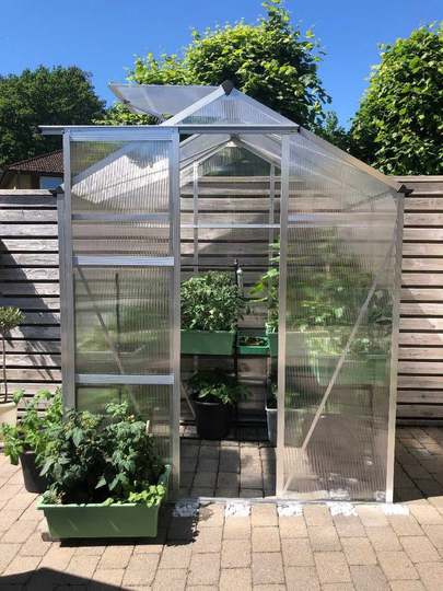 Växthus Infloria 2.2m2 Kanalplast Silver