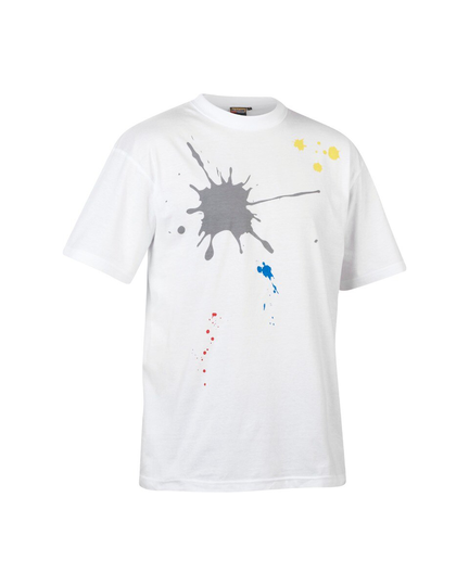 Blåkläder T-Shirt 1959 Blk Block Paint it Vit