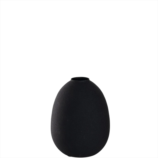 Leonardo Vas 16 cm Metall Svart